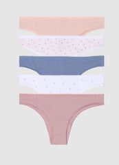 Ovs Five-Pack Brazilian-Cut Briefs In Stretch Cotton With Print