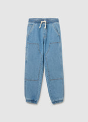Ovs Denim Joggers With Drawstring