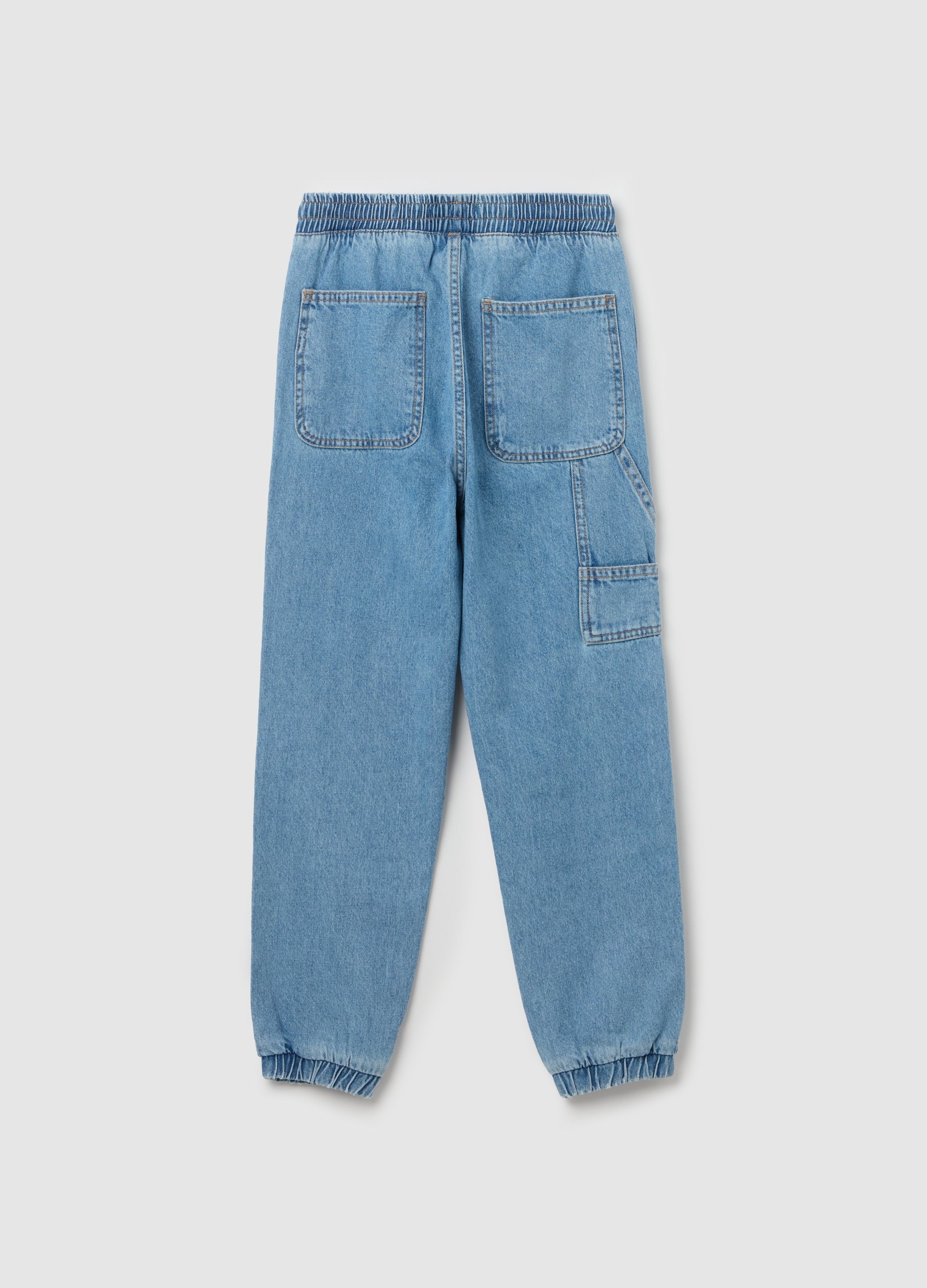 Ovs Denim Joggers With Drawstring