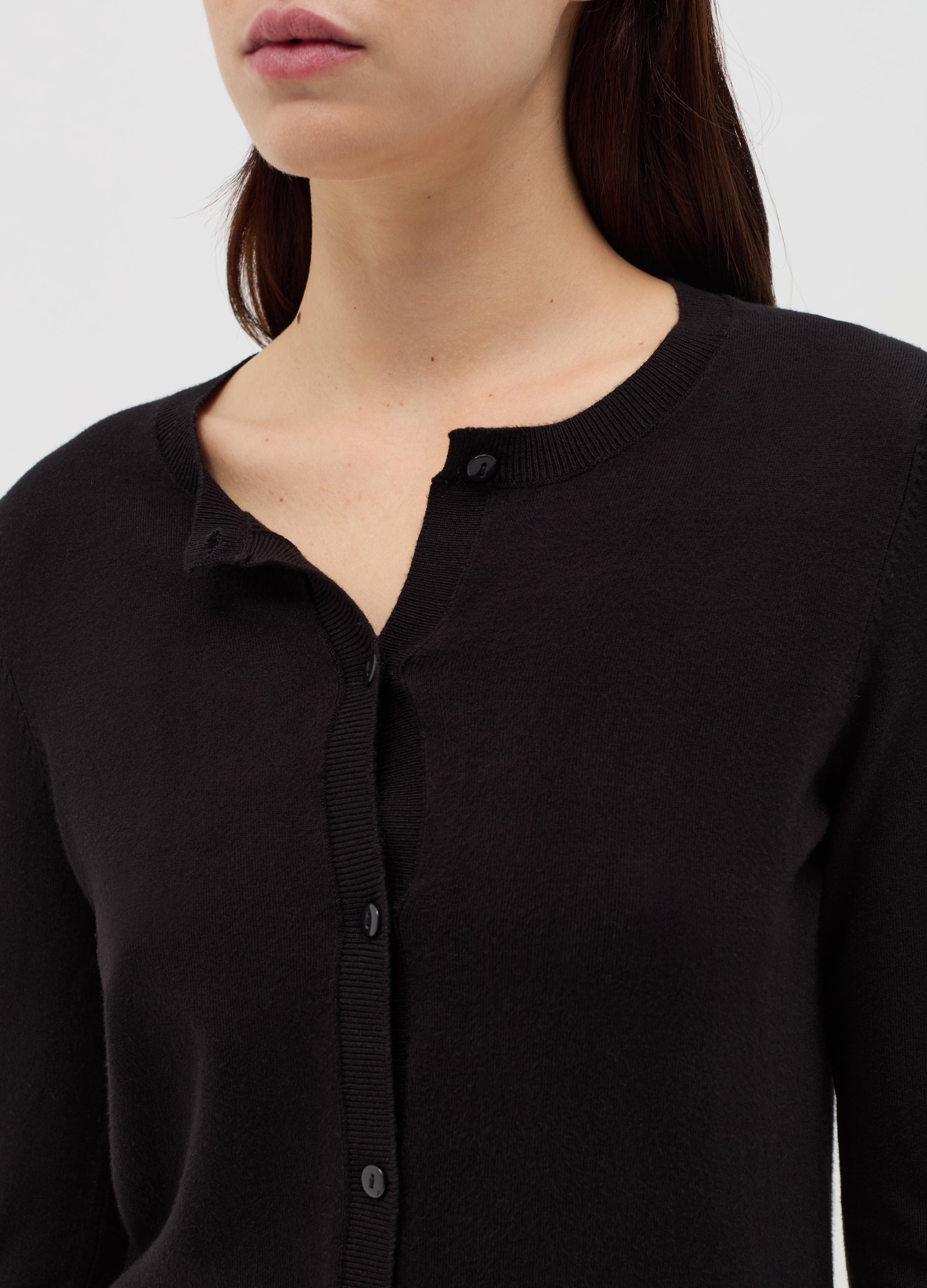 Ovs Cardigan With Round Neckline