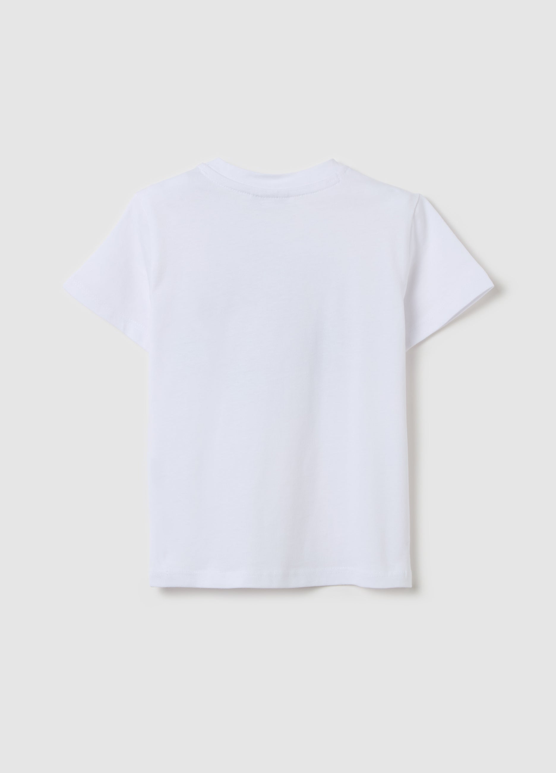 Ovs Cotton T-Shirt With ''My New Friend'' Puppy Print