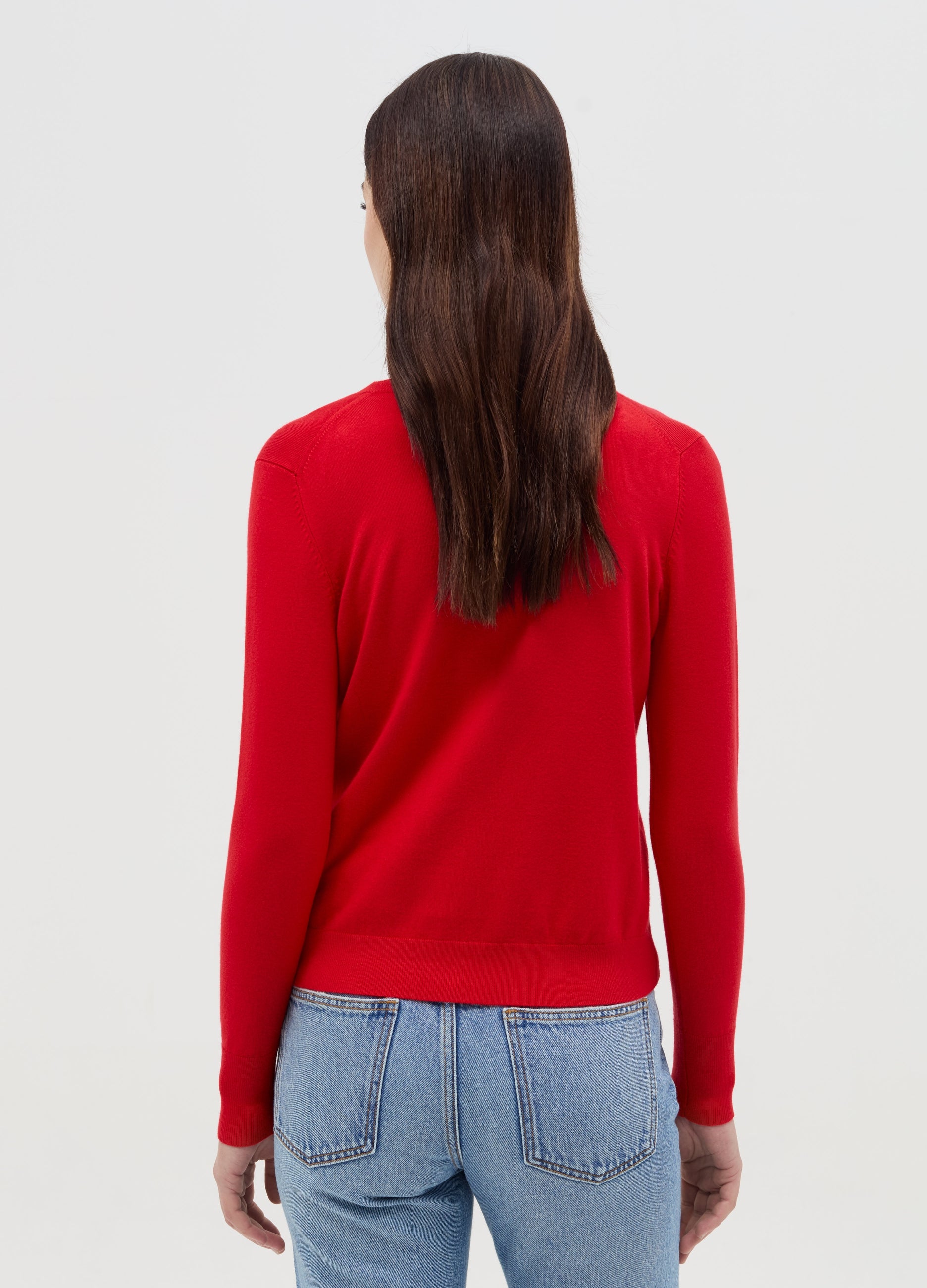 Ovs Cardigan With Round Neckline