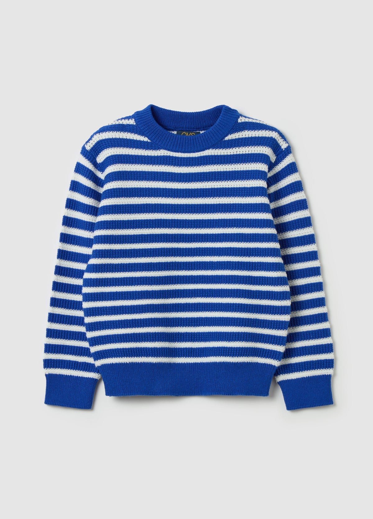 Ovs Cotton Pullover With Striped Pattern