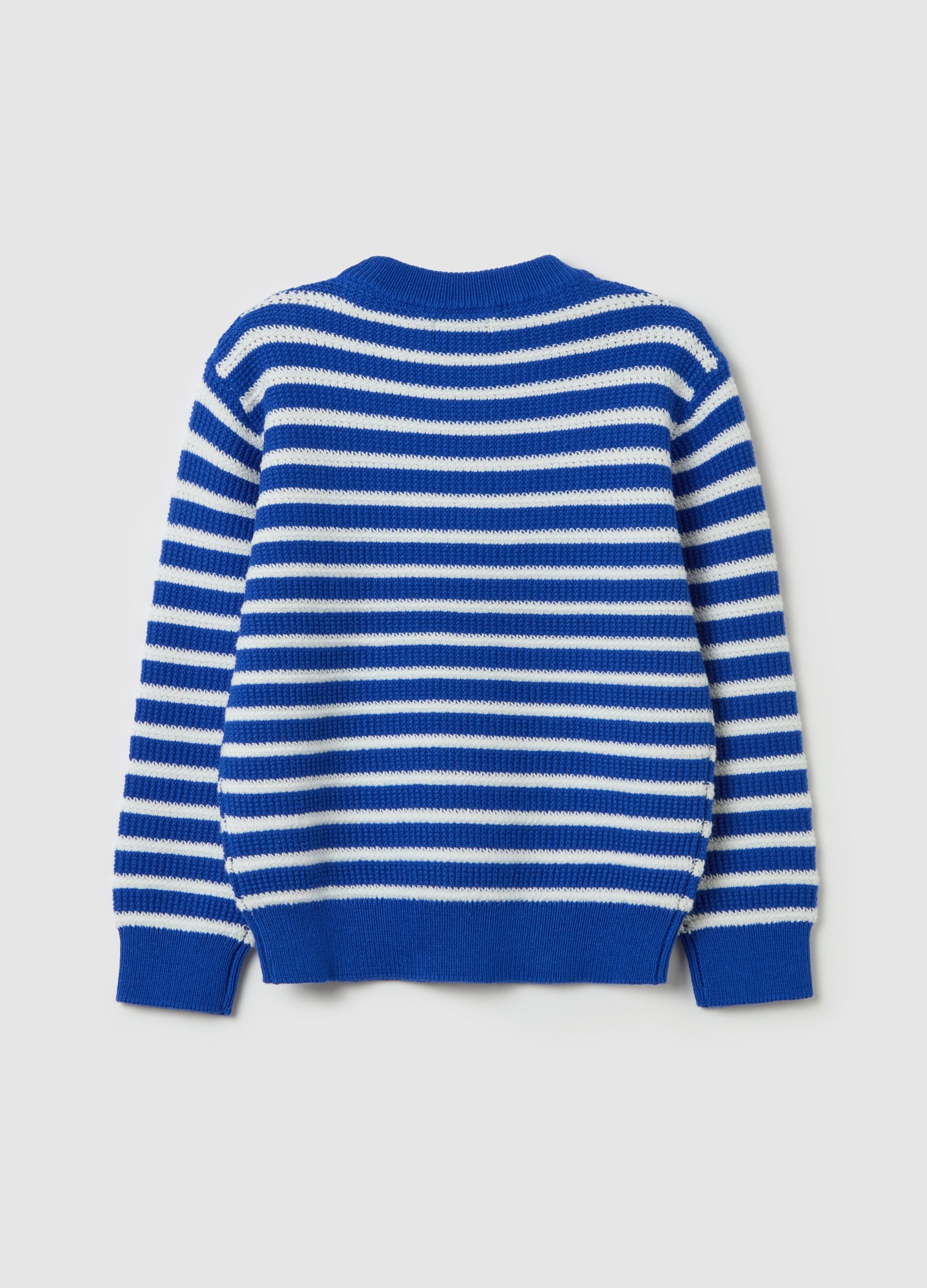 Ovs Cotton Pullover With Striped Pattern