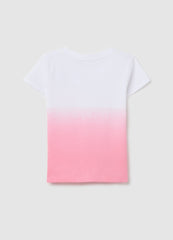 Ovs Degradé T-Shirt  With Flower Print And Embroidered Heart