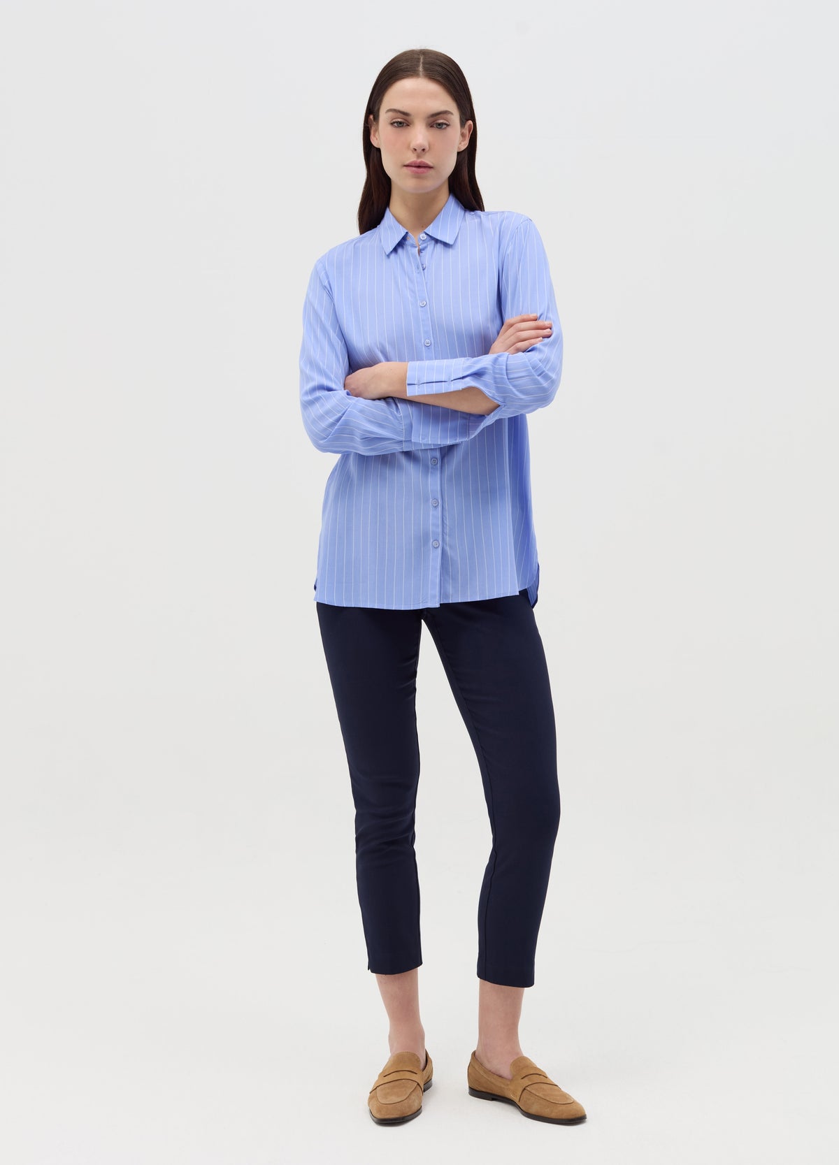 Ovs Slim-Fit Ankle-Length Chinos