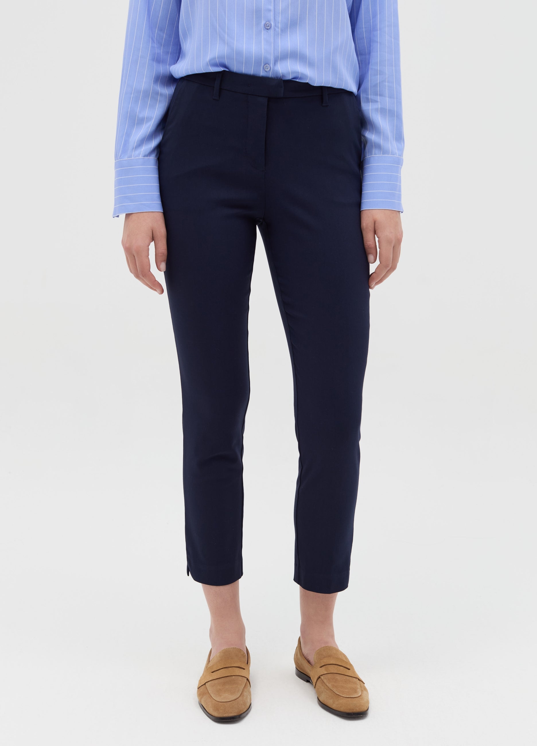 Ovs Slim-Fit Ankle-Length Chinos