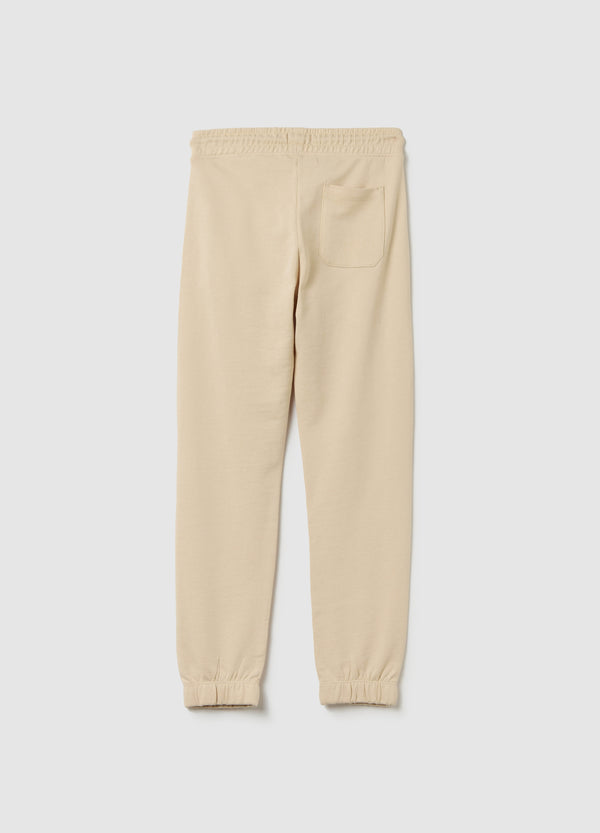 Ovs Joggers With Drawstring And ''Step Aside'' Print