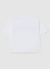 Ovs Cropped ''Nothing To Declare� T-Shirt In Cotton