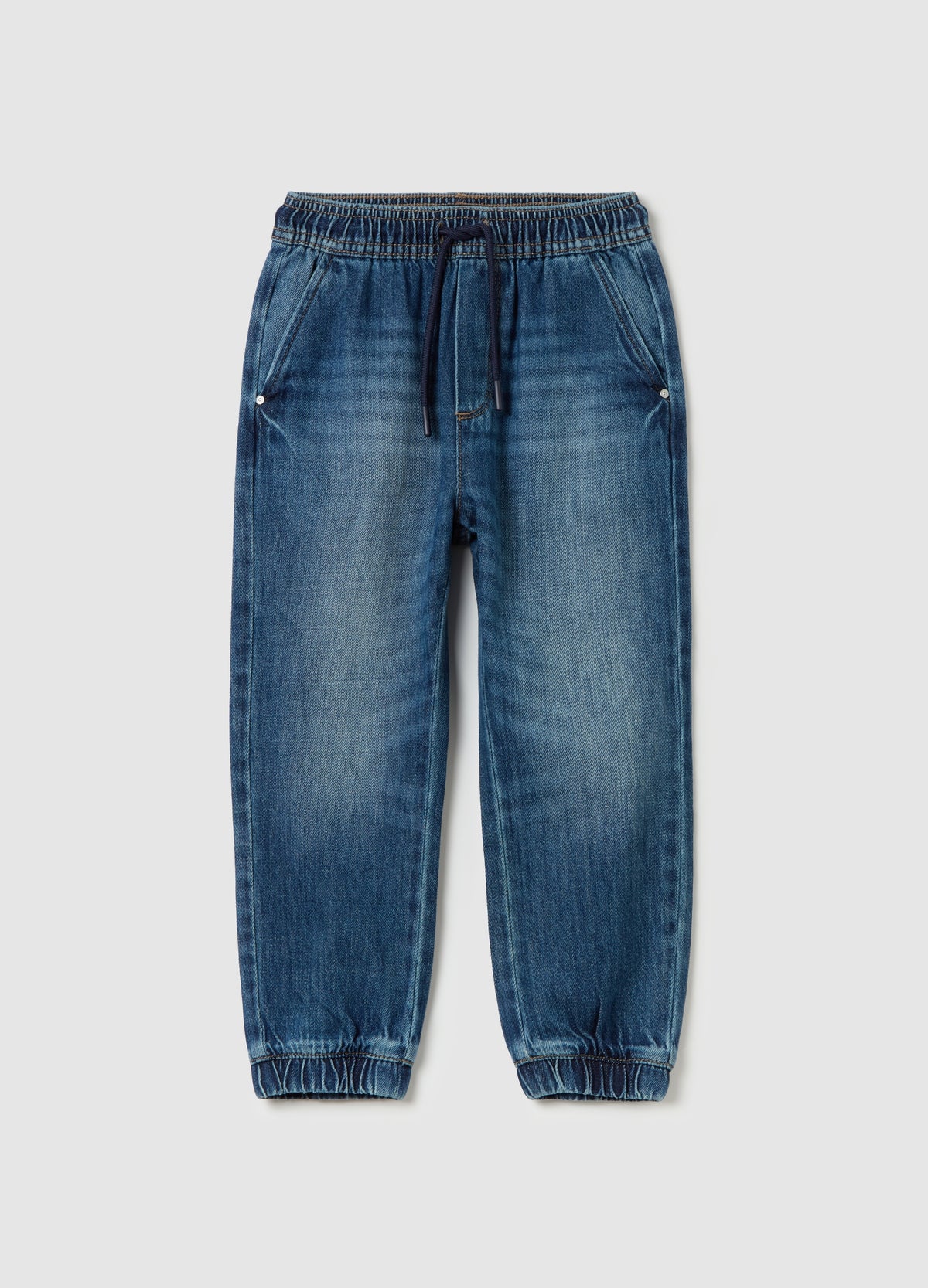 Ovs Denim Joggers With Drawstring