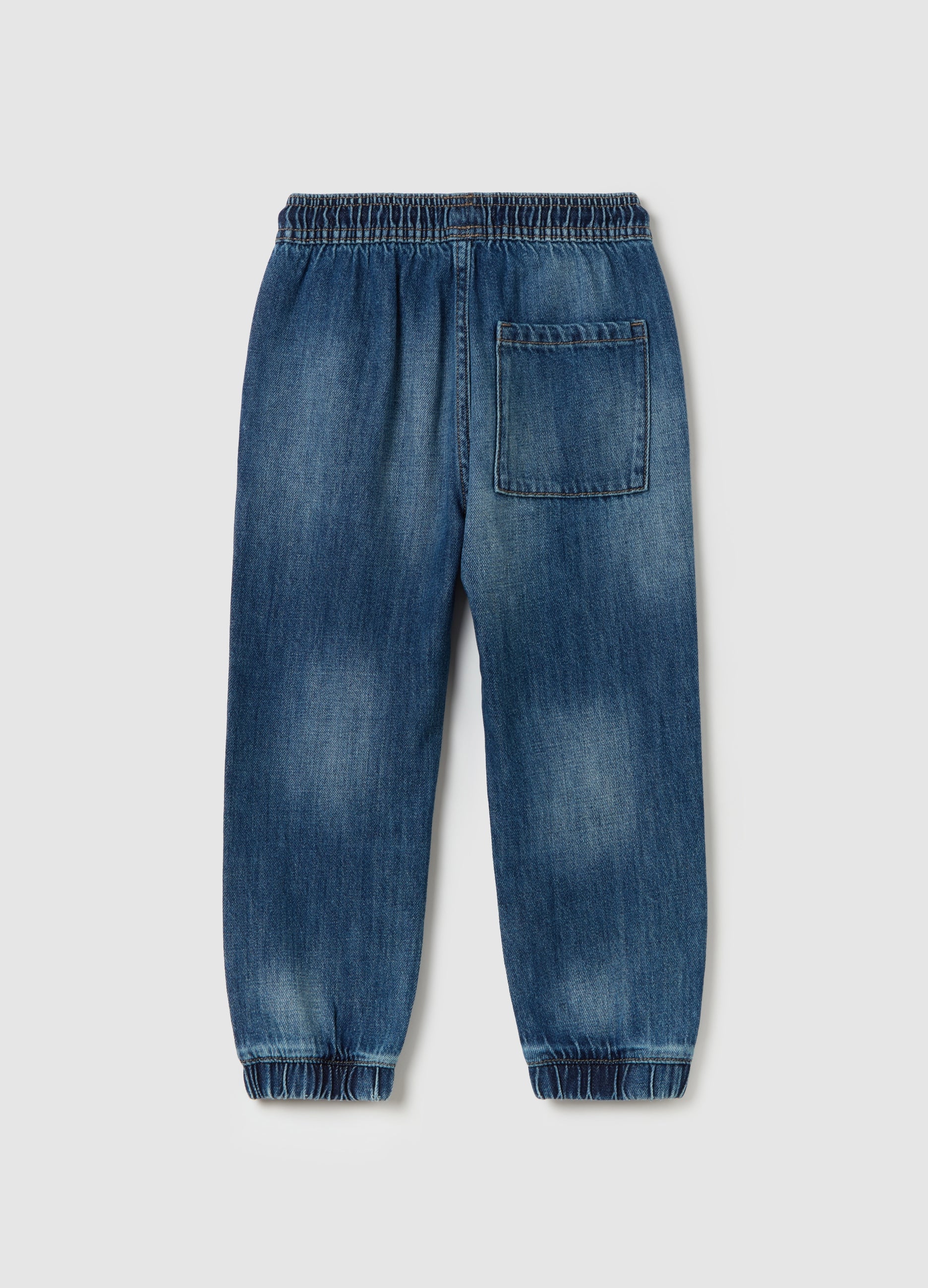 Ovs Denim Joggers With Drawstring