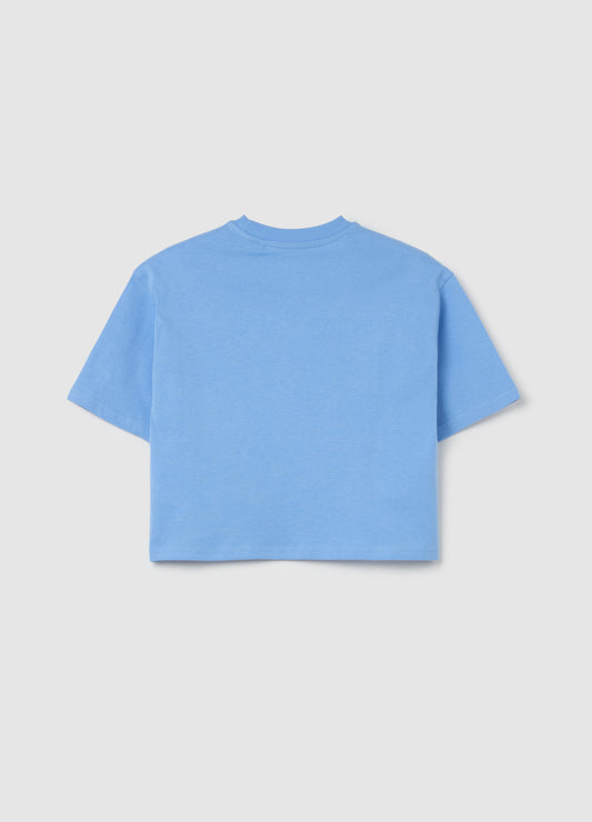 ''SUNSET CAMPUS PARTY� COTTON T-SHIRT WITH BOXY FIT