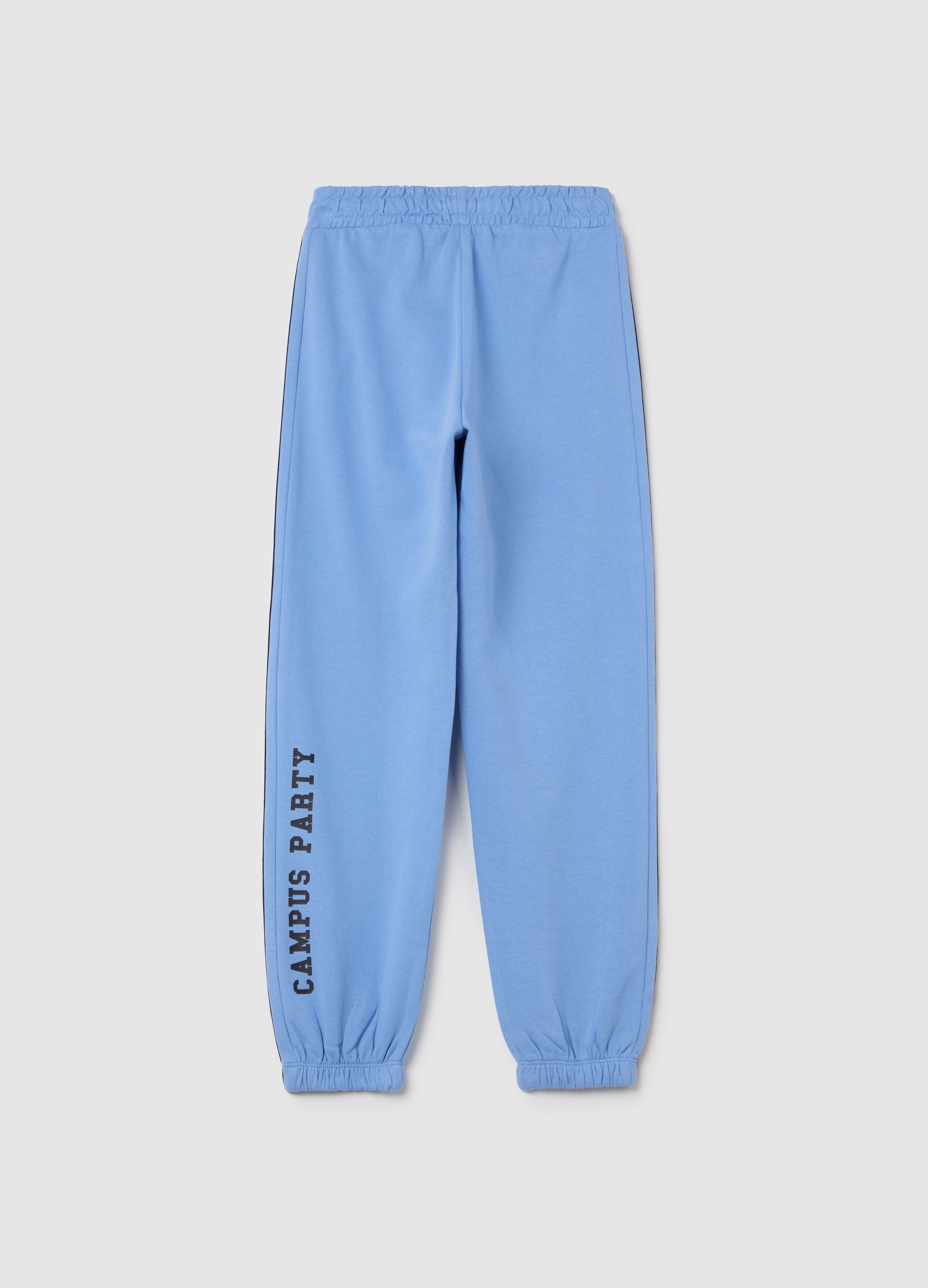 Ovs Joggers With Contrasting Bands And ''Sunset� Print