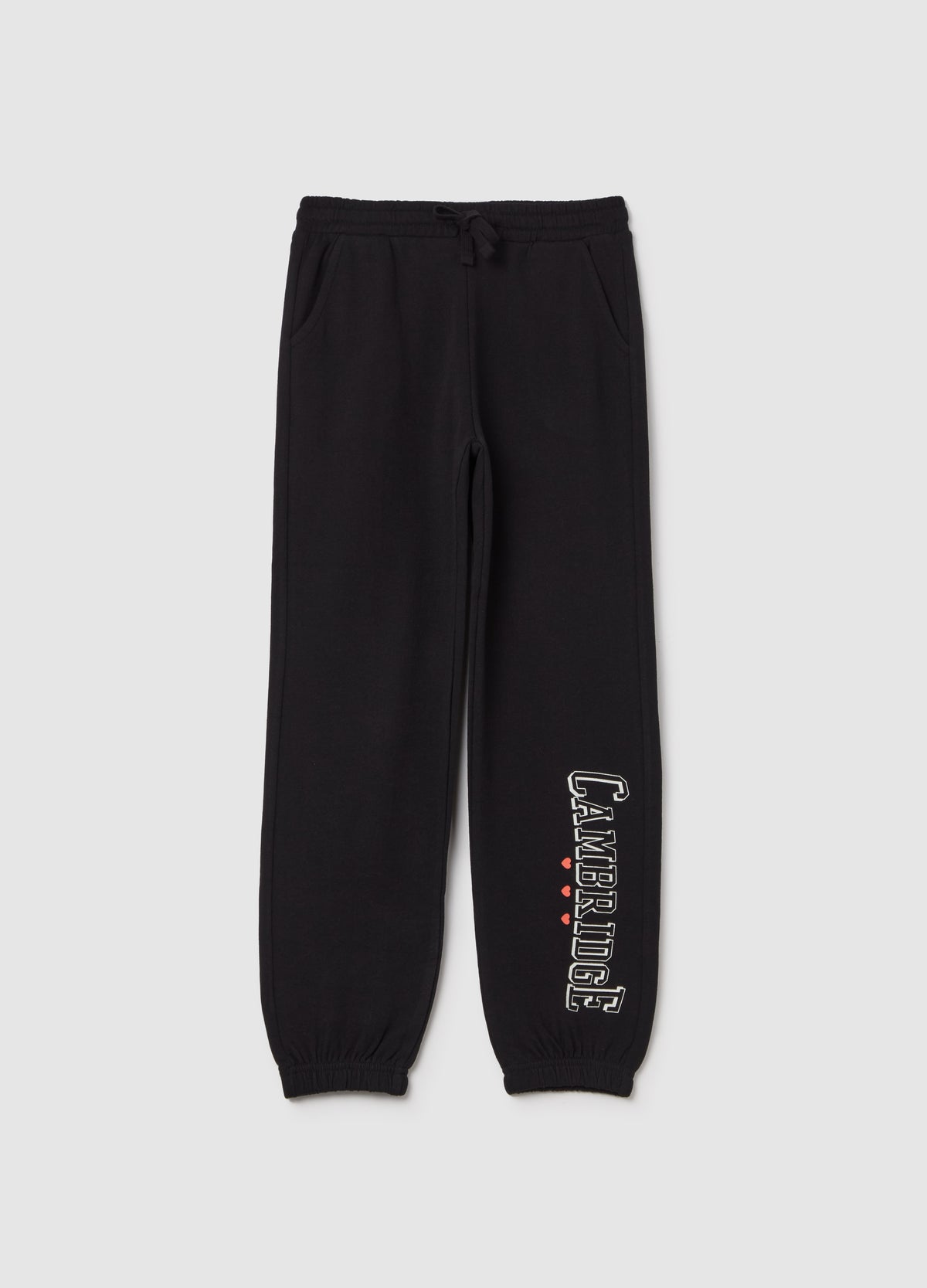 Ovs Joggers With Drawstring And ''Cambridge� Print