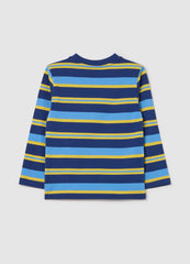 Ovs Long-Sleeved T-Shirt In Striped Cotton.