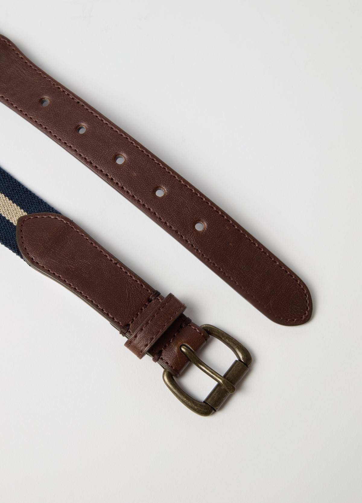 Ovs Belt With Striped Fabric