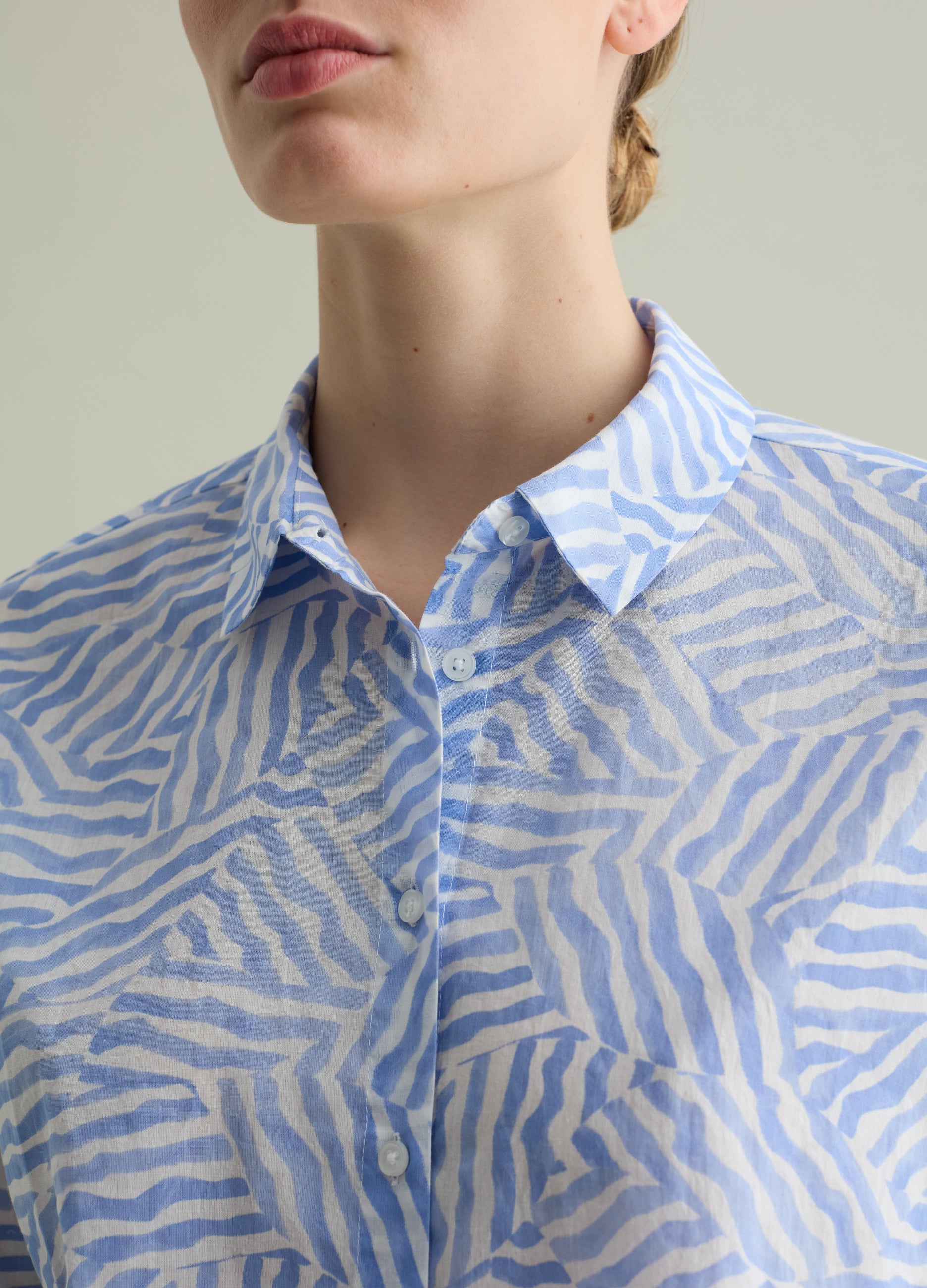 Ovs Cotton Shirt With Patterned Print