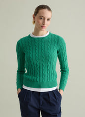 Ovs Ribbed Pullover With Cable-Knit Design
