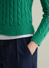 Ovs Ribbed Pullover With Cable-Knit Design