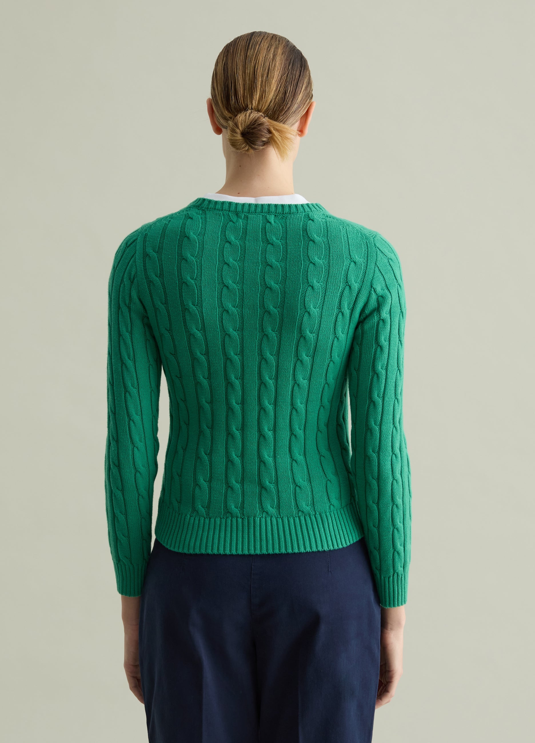 Ovs Ribbed Pullover With Cable-Knit Design