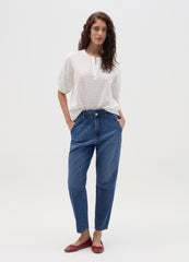 Blouse With Raised Stitching