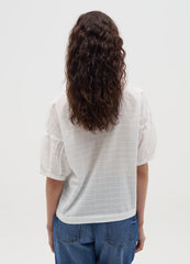 Blouse With Raised Stitching