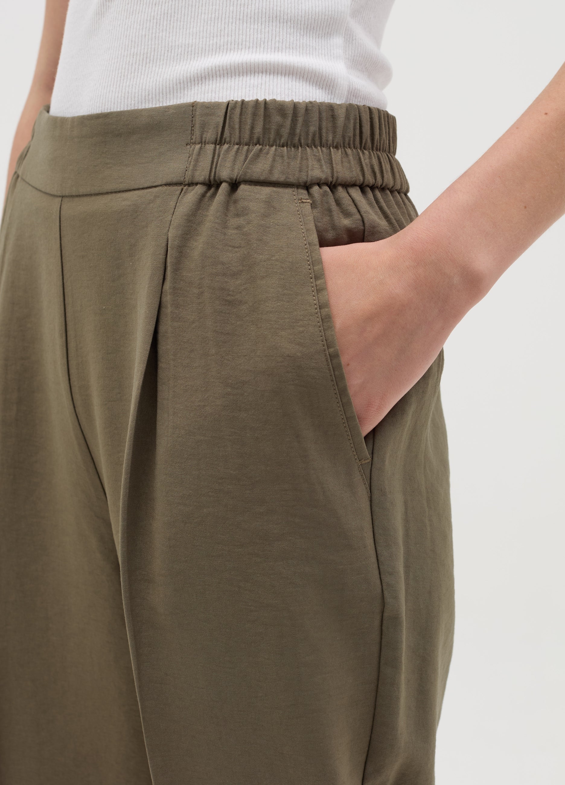 Chino Trousers With Elasticated Waist