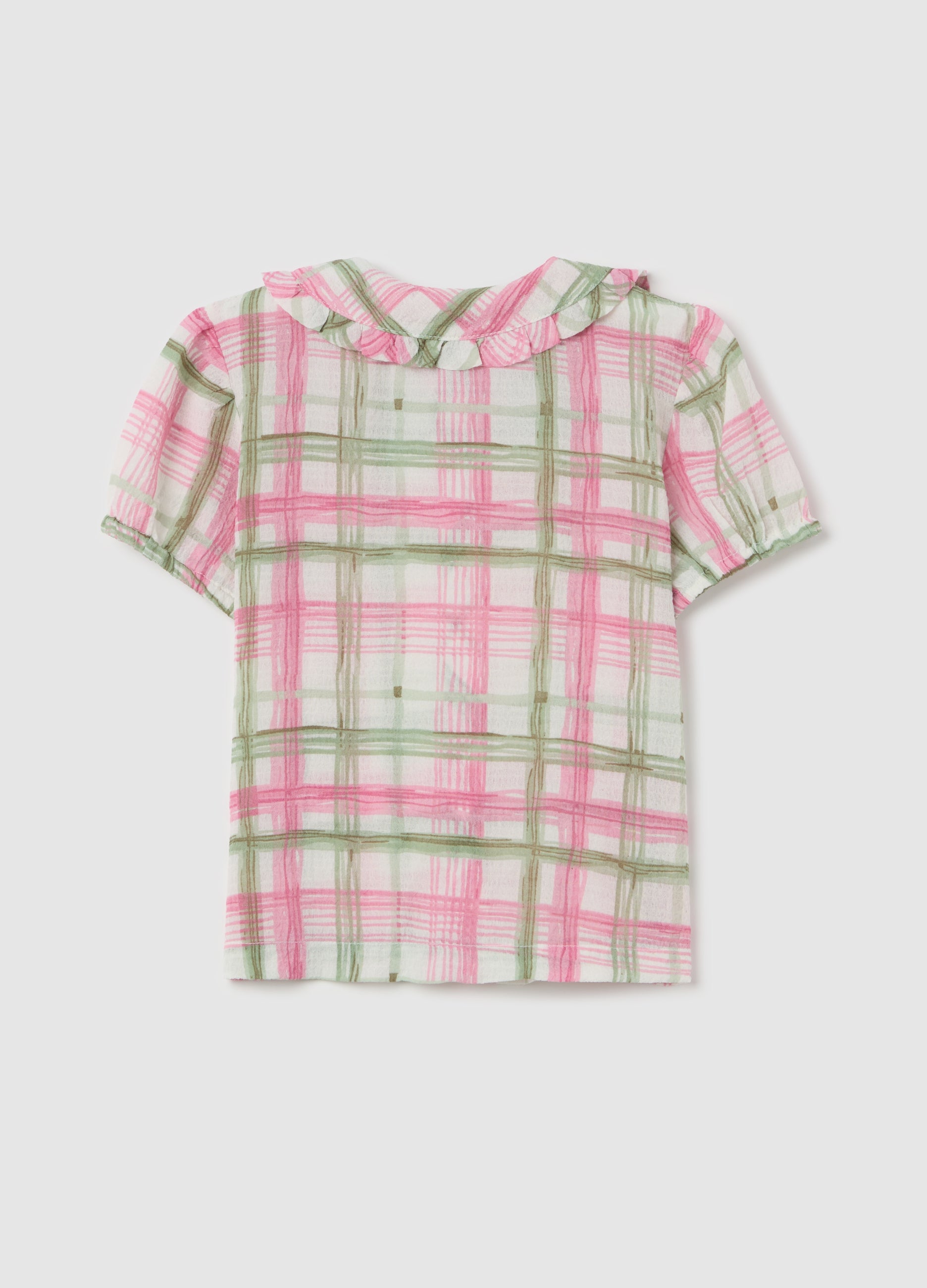 Ovs Short-Sleeved Shirt With Check Pattern