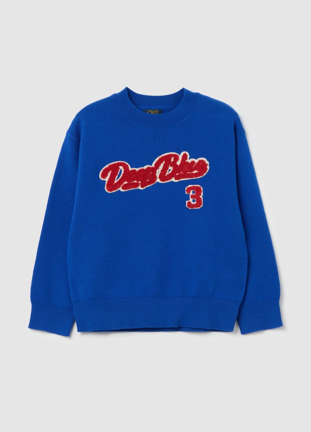 French Terry Sweatshirt With Bouclã© ''Deep Blue'' Patch