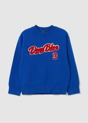 French Terry Sweatshirt With Bouclã© ''Deep Blue'' Patch