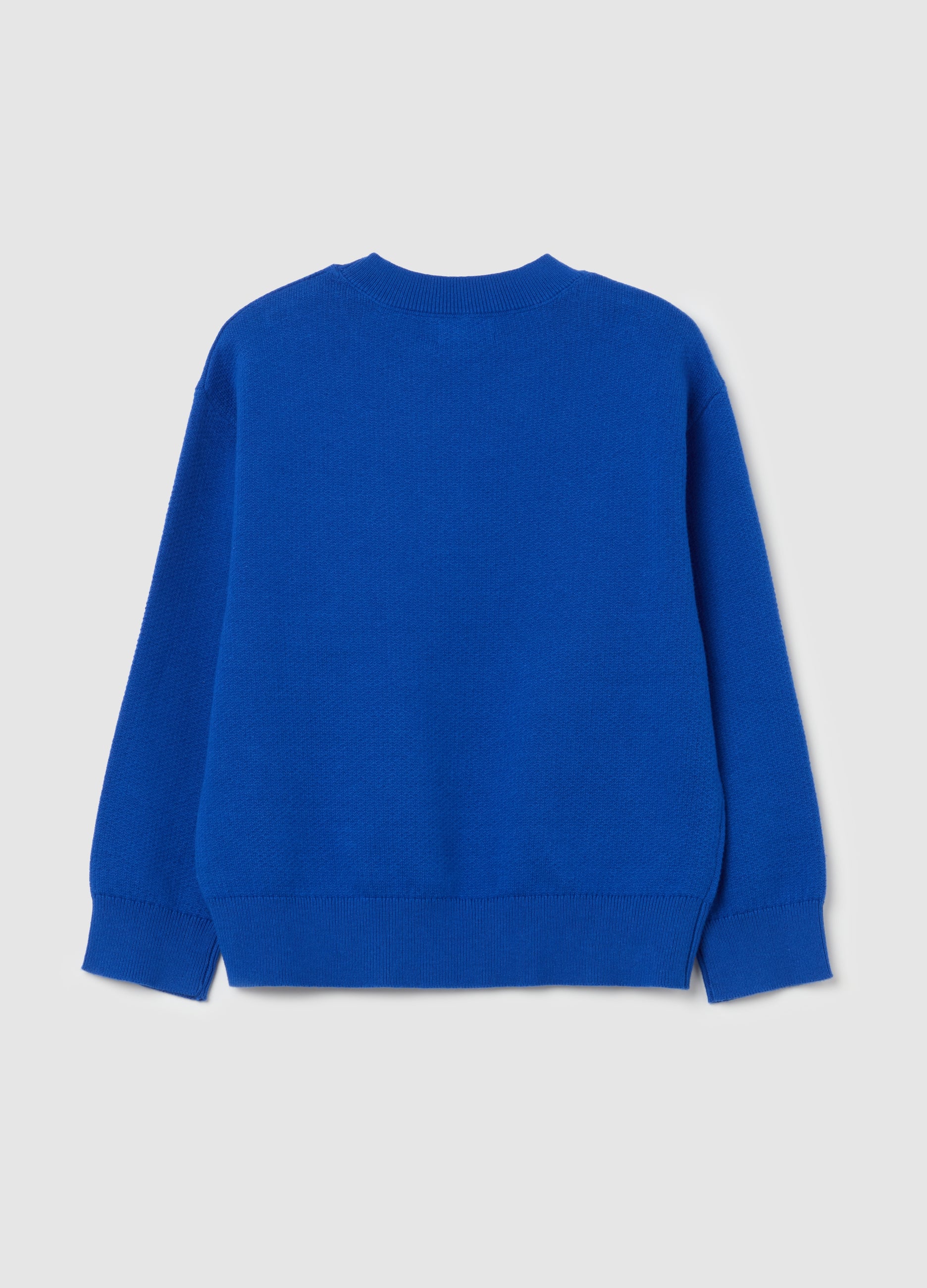 French Terry Sweatshirt With Bouclã© ''Deep Blue'' Patch