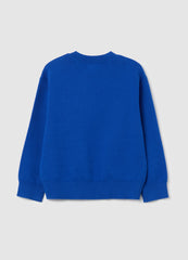 French Terry Sweatshirt With Bouclã© ''Deep Blue'' Patch