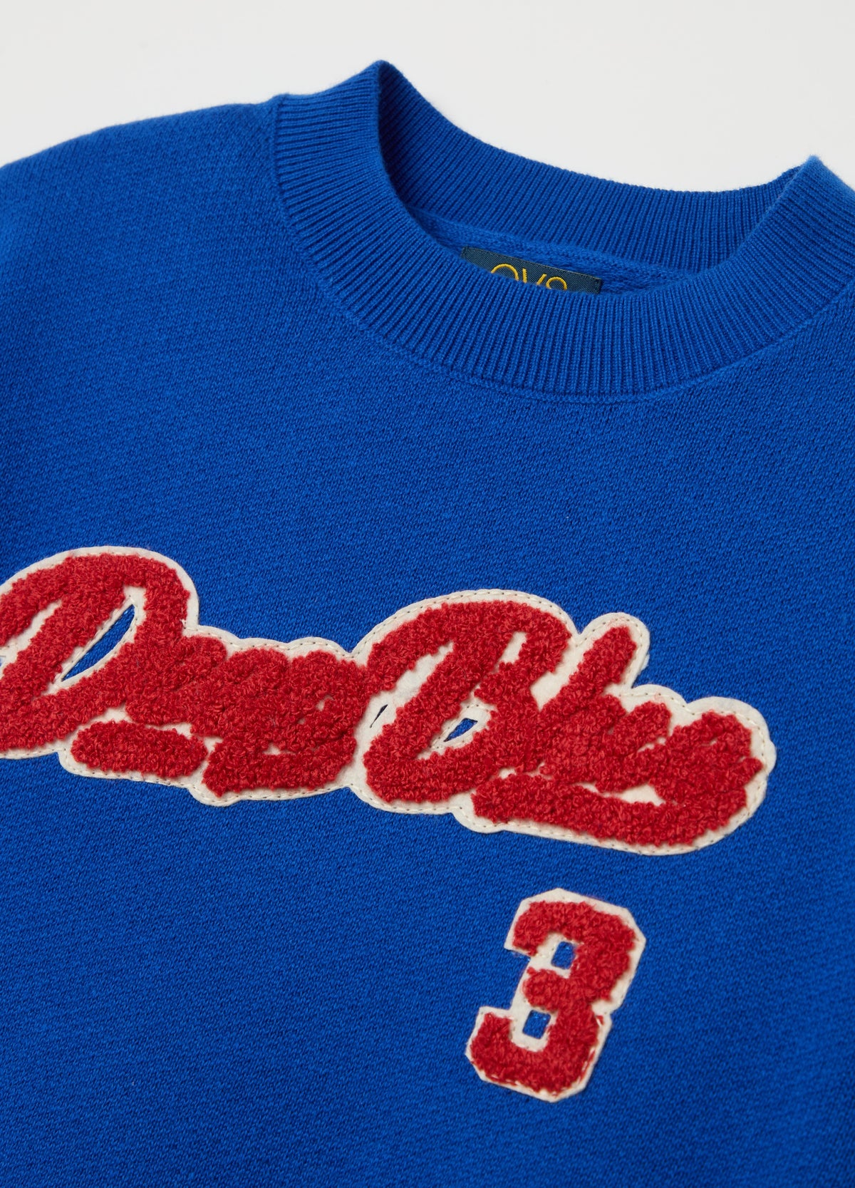French Terry Sweatshirt With Bouclã© ''Deep Blue'' Patch
