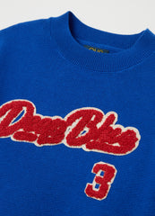 French Terry Sweatshirt With Bouclã© ''Deep Blue'' Patch