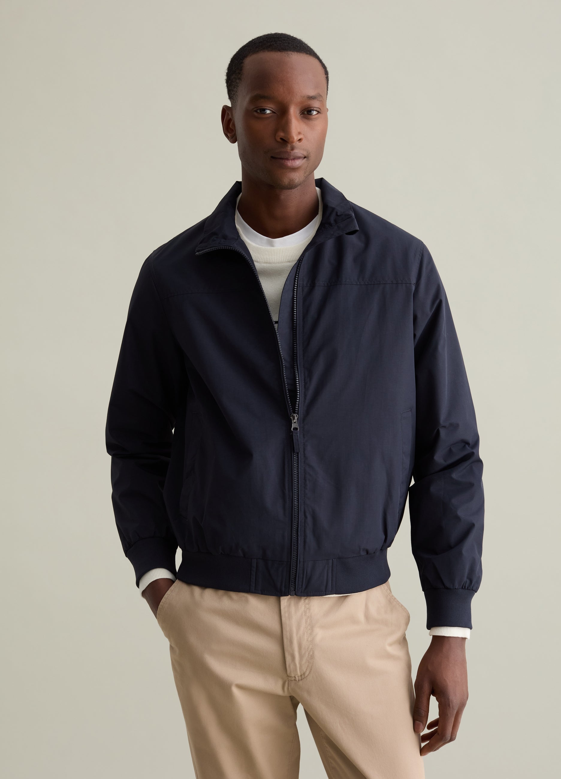 Ovs Full-Zip Bomber Jacket With High Neck