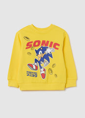 French Terry Sweatshirt With Sonic Print