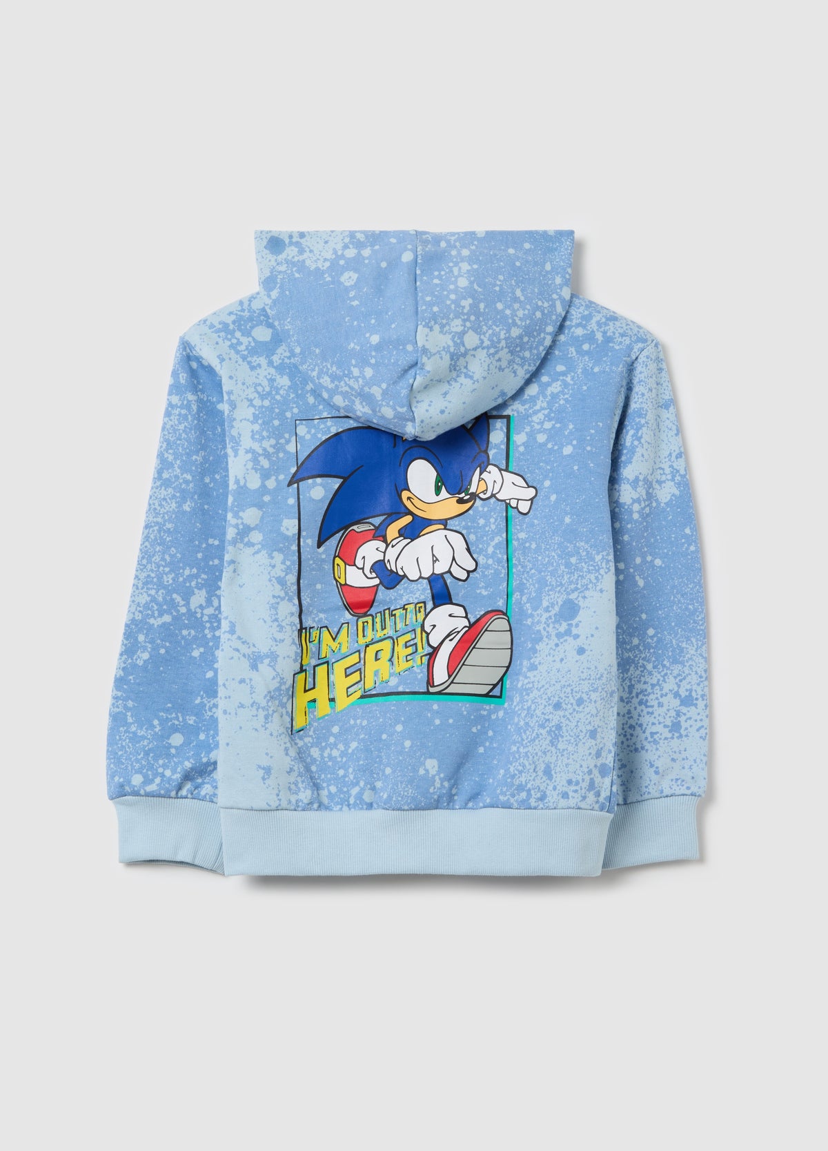 Full-Zip Sweatshirt In French Terry With Hood And Sonic Print