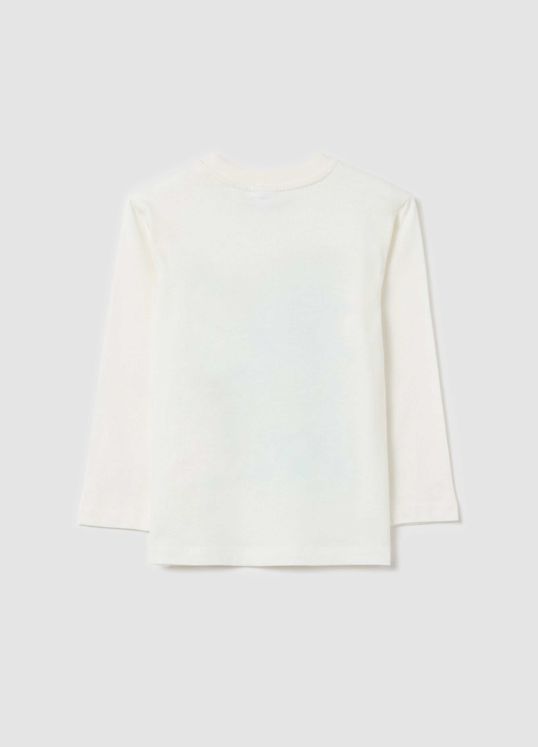 Long-Sleeved T-Shirt In Cotton With Sonic Print