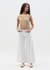T-Shirt With V Neck And Application