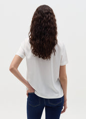 Short-Sleeved Blouse In Satin