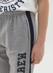 Ovs Joggers With Contrasting Bands And ''Champs Crew� Print