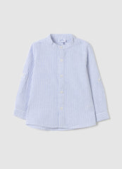 Ovs Striped Shirt In Cotton And Linen