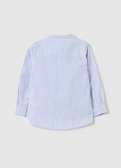 Ovs Striped Shirt In Cotton And Linen