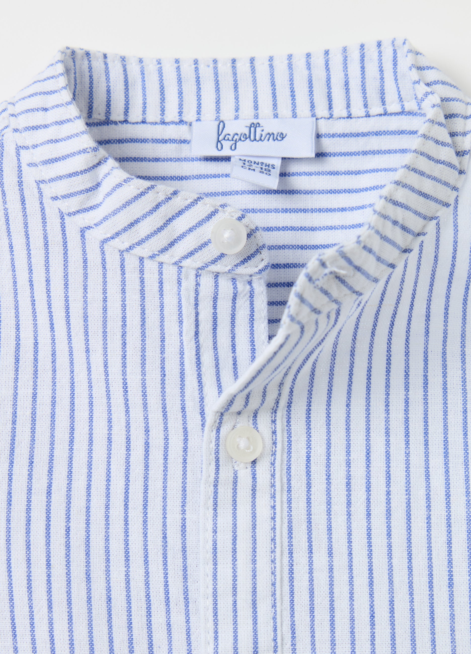 Ovs Striped Shirt In Cotton And Linen