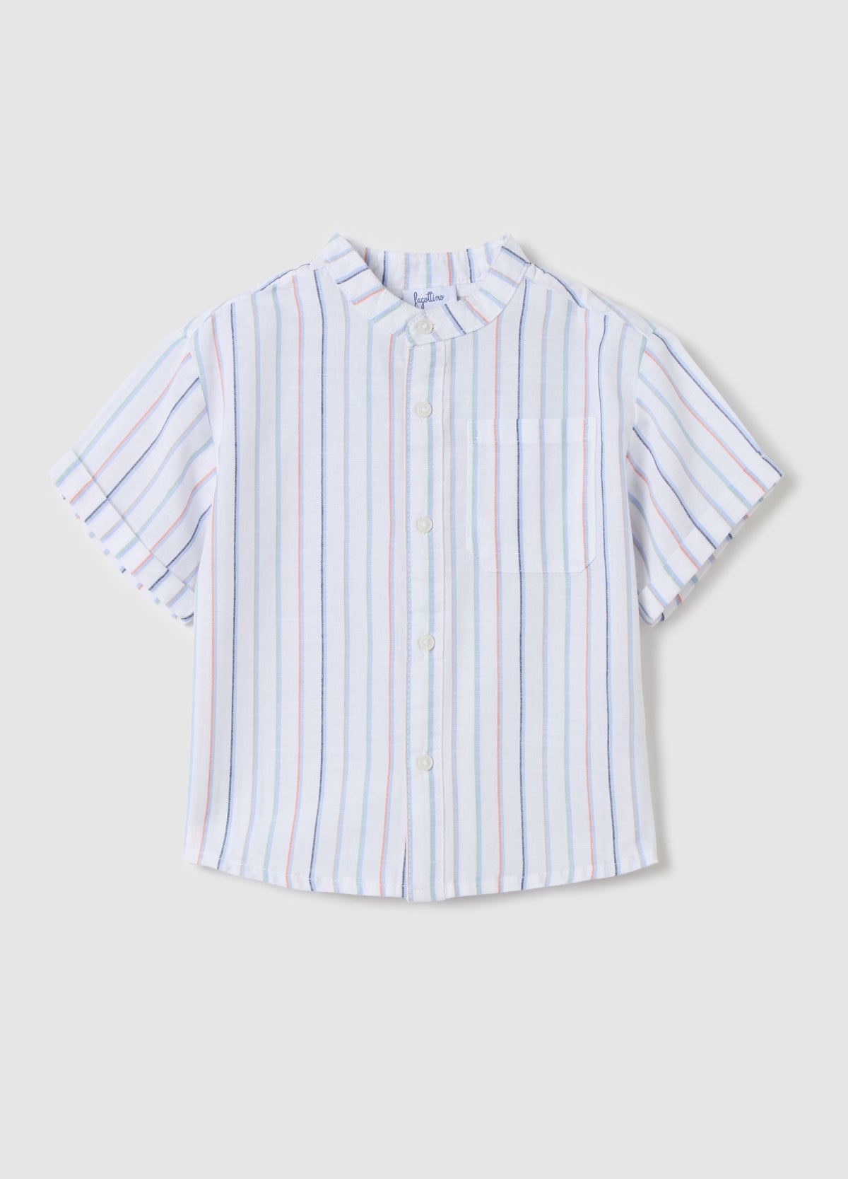 Ovs Short-Sleeved Shirt With Striped Pattern