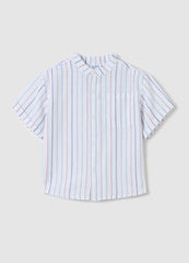 Ovs Short-Sleeved Shirt With Striped Pattern