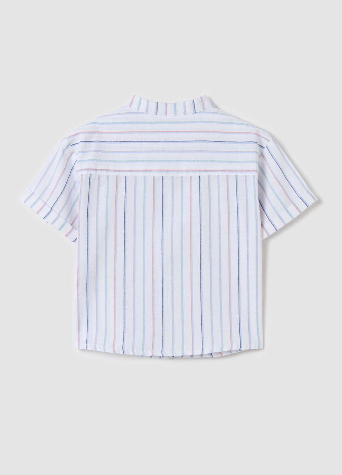 Ovs Short-Sleeved Shirt With Striped Pattern