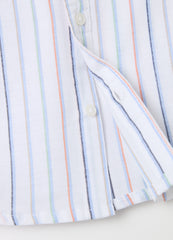 Ovs Short-Sleeved Shirt With Striped Pattern