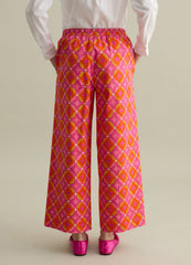 Wide-Leg Trousers With All-Over Print