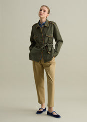 Shacket With Multicoloured Stitching
